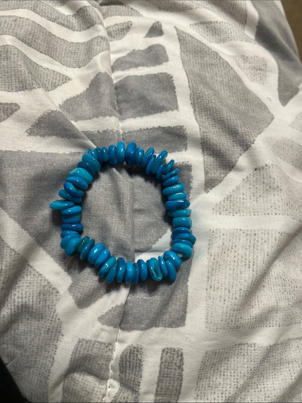 Turquoise Blue Bead Stretch Bracelet - Women Jewelry